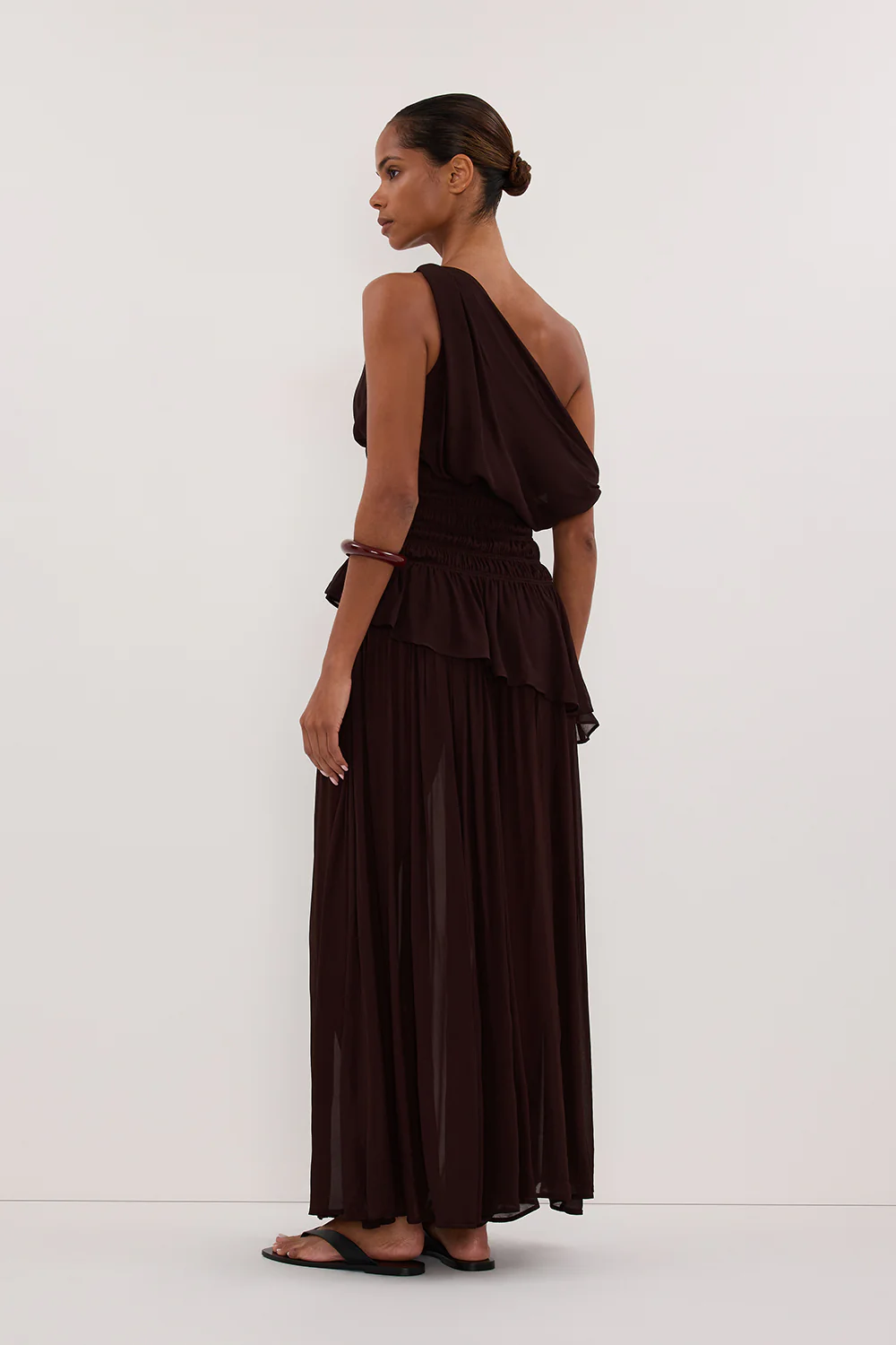 TIANA DARK CHOC ASYM TOP - Image 4