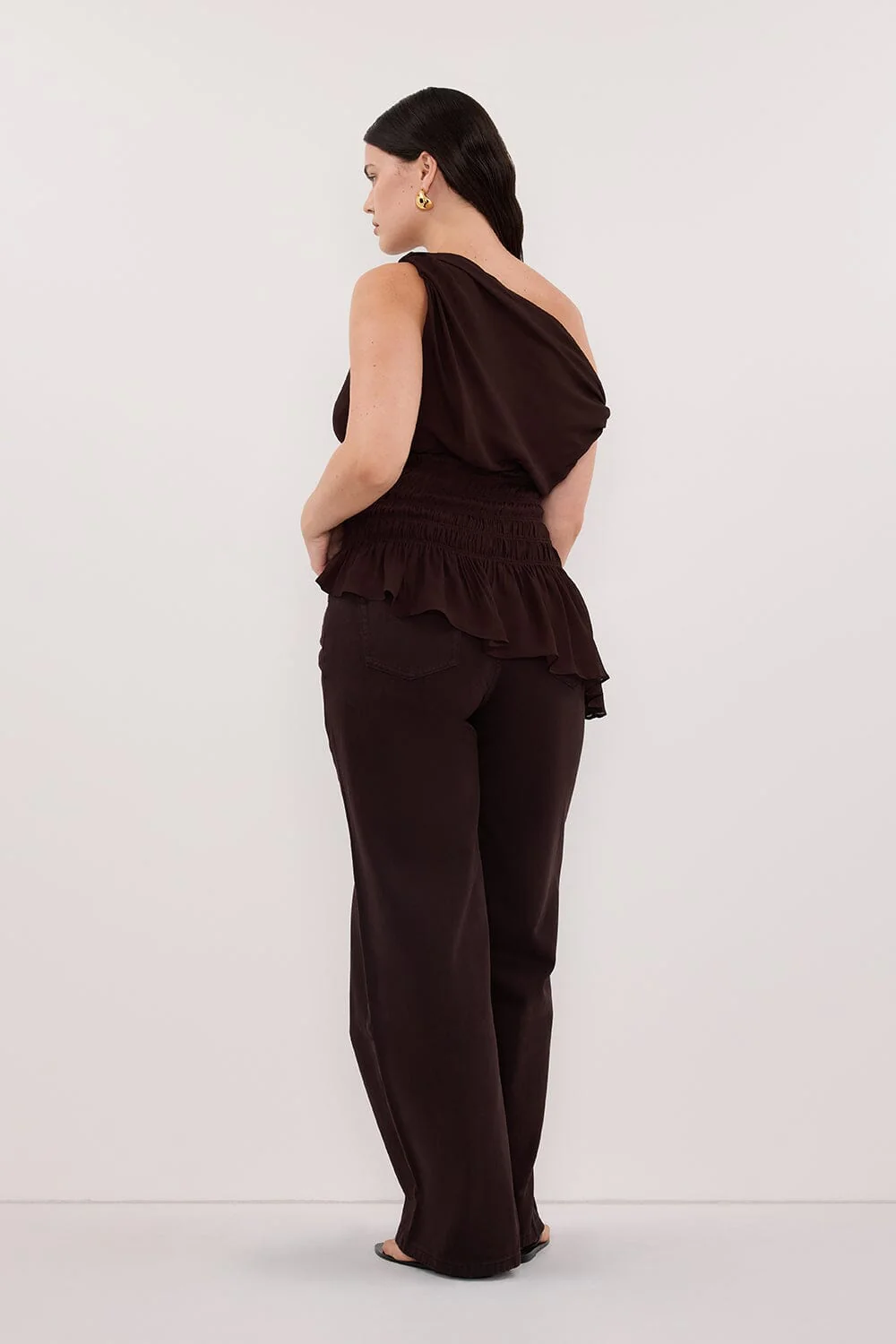TIANA DARK CHOC ASYM TOP - Image 7