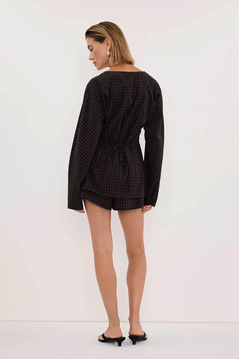 TOVA INK CHECK FITTED SHIRT - Image 4