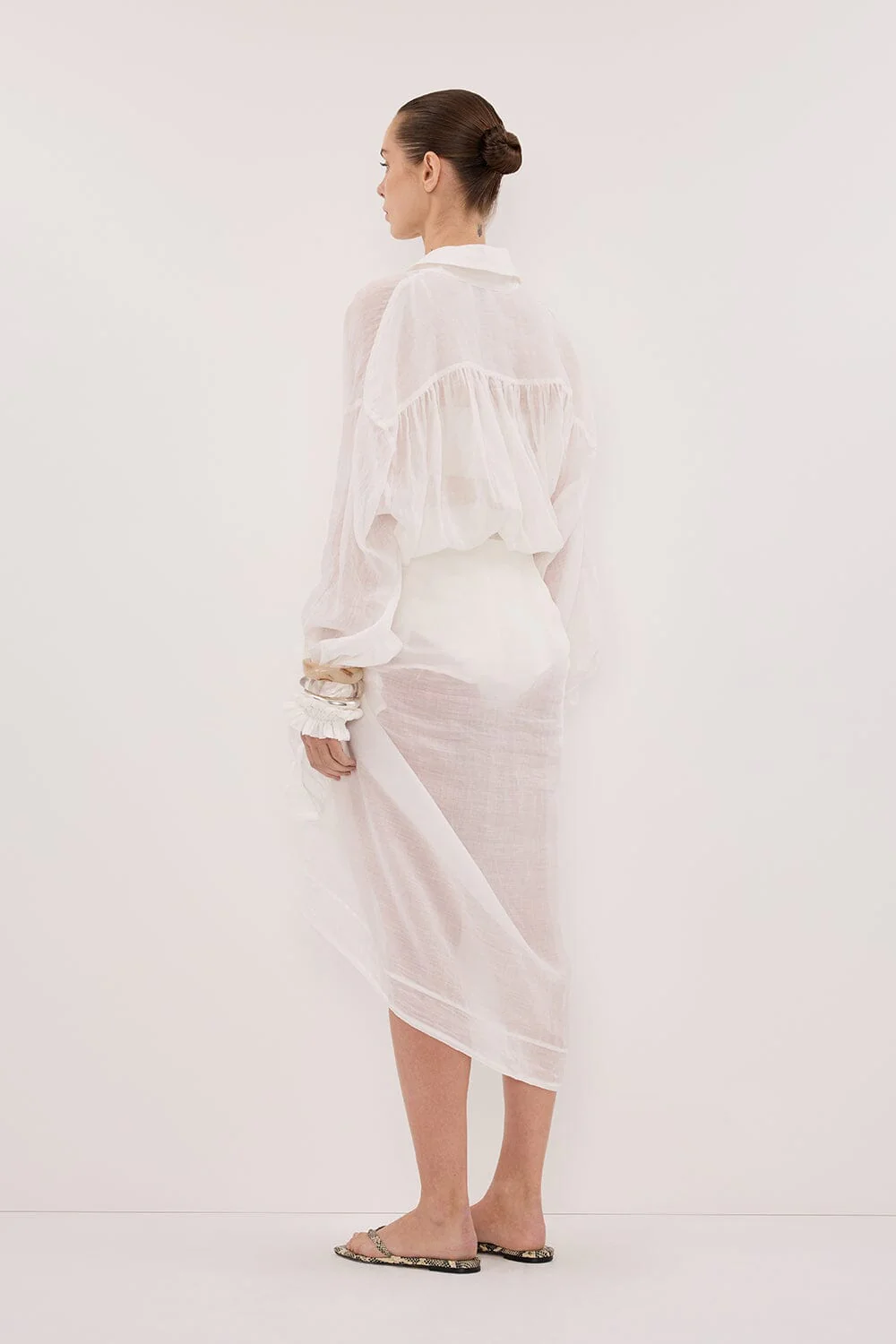 TROPEZ WHITE RAMIE SARONG - Image 7
