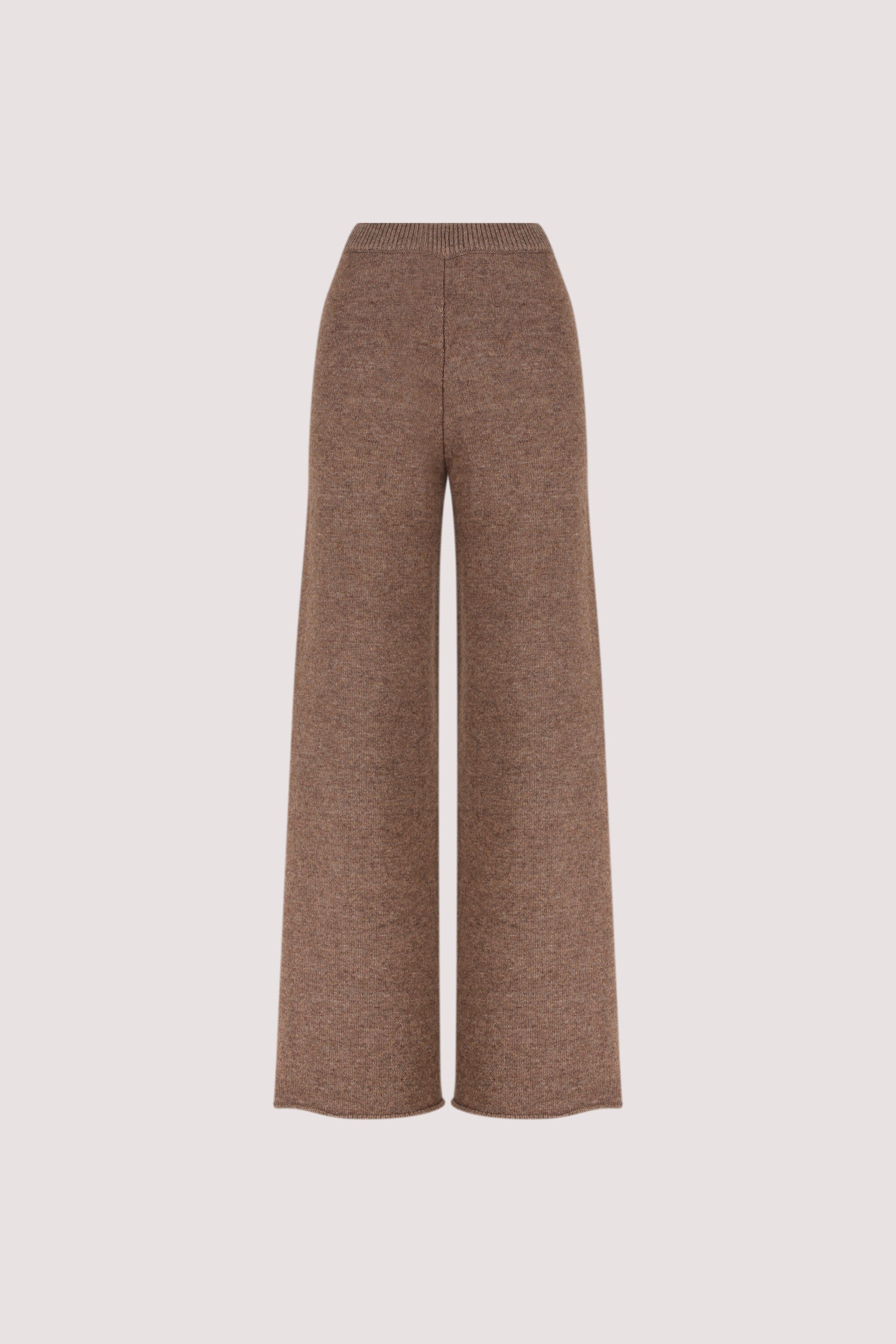 TUCSON MOCHA WIDE LEG KNIT PANT - Image 6