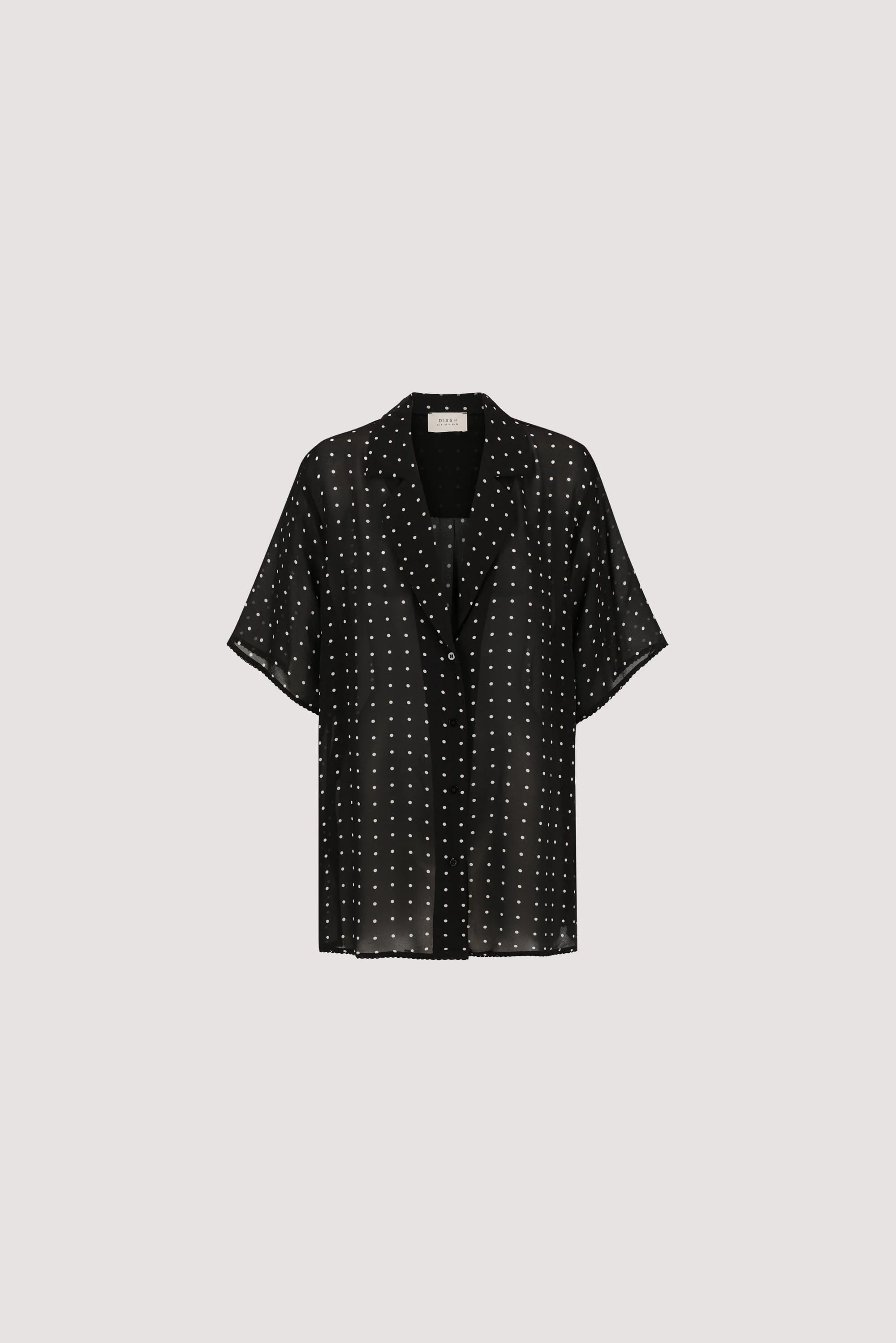 VANESSA BLACK OVERSIZED SHORT SLEEVE RESORT SHIRT - Image 7