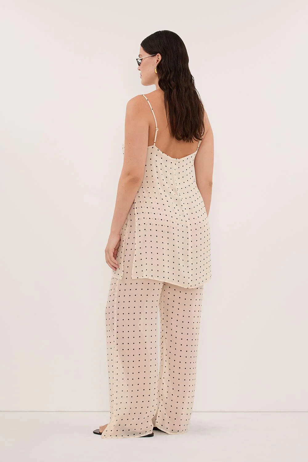 VANESSA SANDSTONE SLEEVELESS SPOT CAMI TOP - Image 7