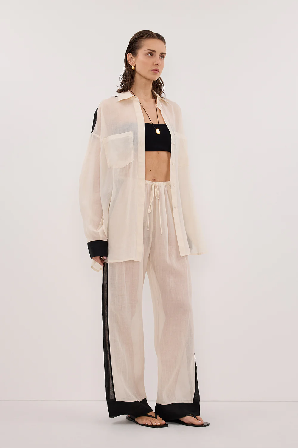 VIVIANNA SANDSTONE RAMIE PANT - Image 3