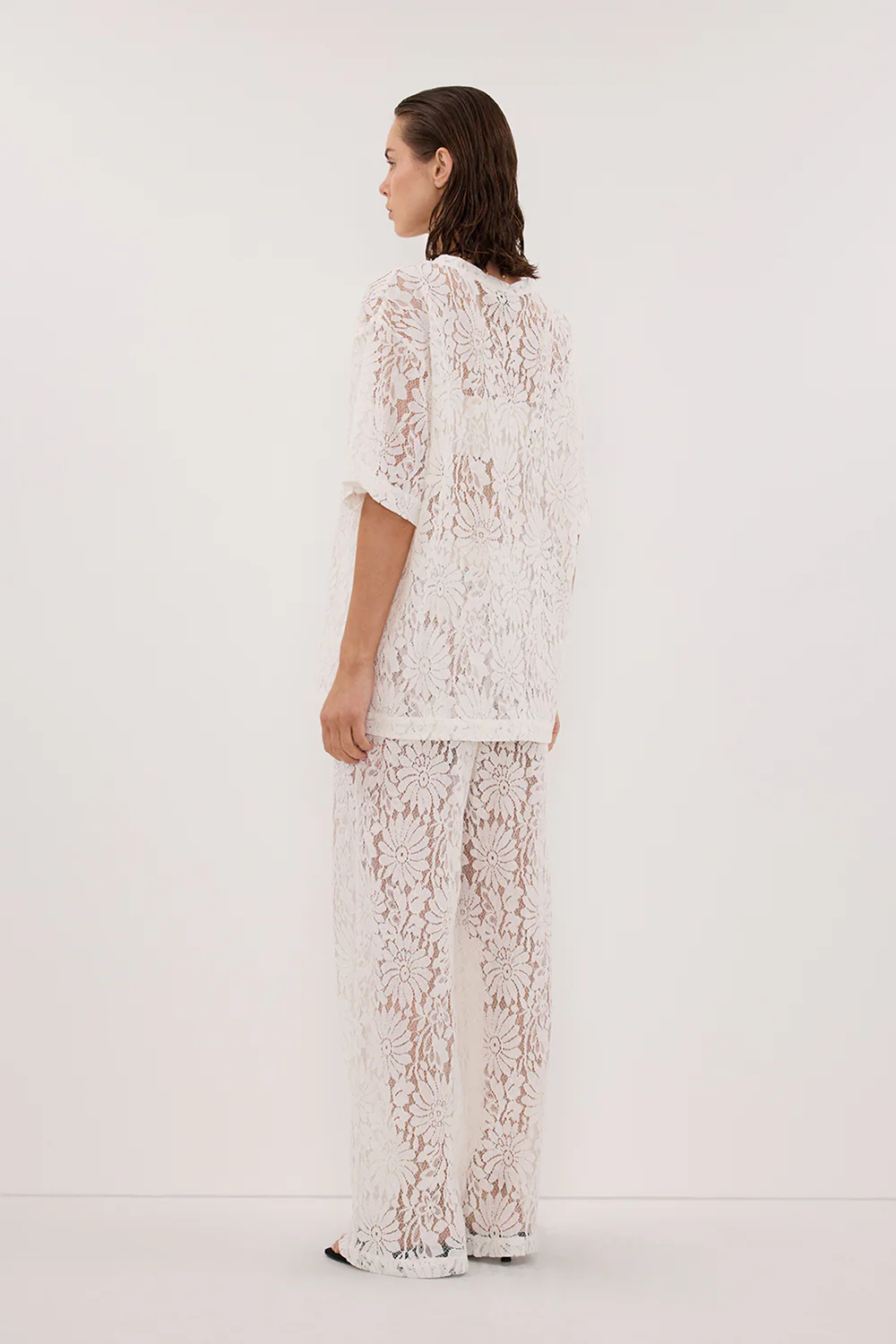 WILMA WHITE LACE TEE - Image 4