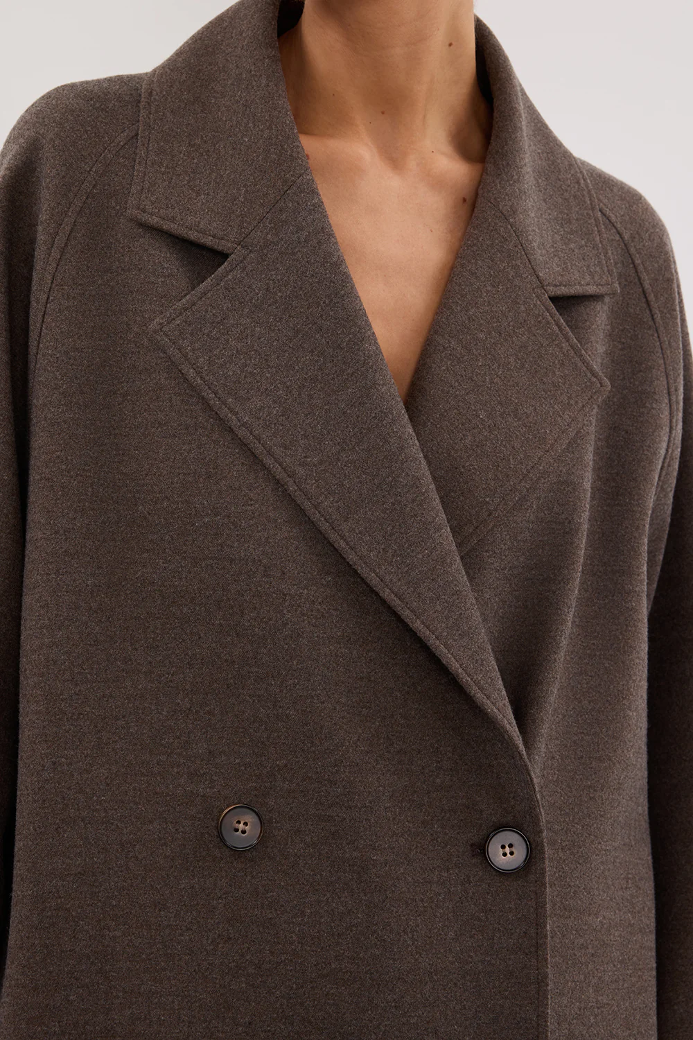 YORK COFFEE OVERSIZED WOOL BLEND COAT - Image 7
